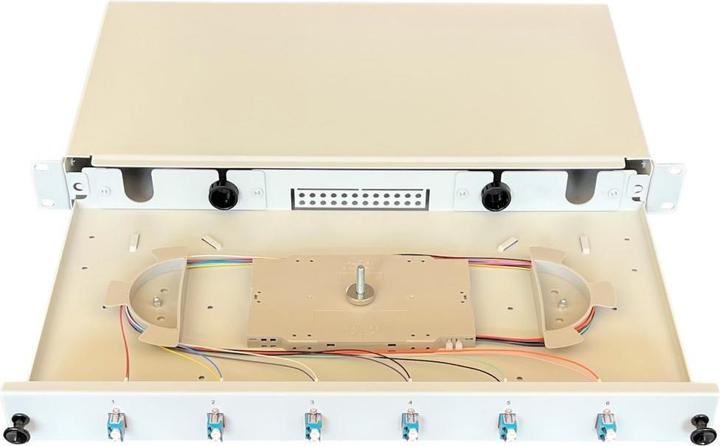 Actual product image Paschke Splice box/patch panel 48.30cm (19") 6xLCd OM3 AQUA 442405-06SA