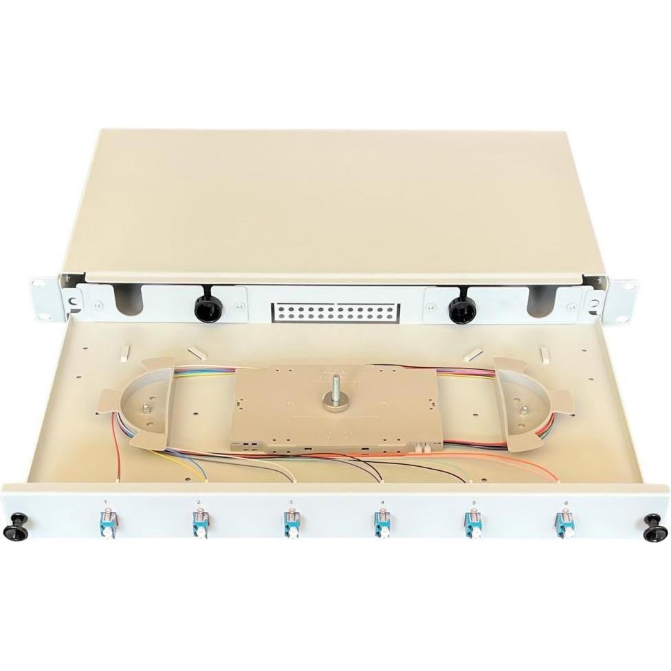 Thumbnail - Paschke Spleissbox/Patchpanel 48,30cm (19") 6xLCd OM3 AQUA 442405-06SA, Server Zubehör, Grau