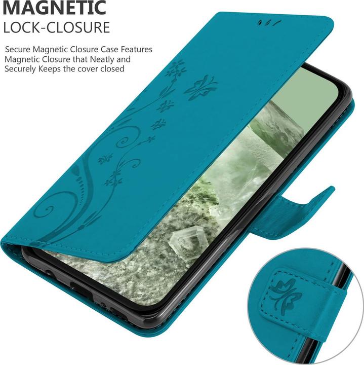 Actual product image Cadorabo Case for Google Pixel 8A Flower Book (Google Pixel 8a)