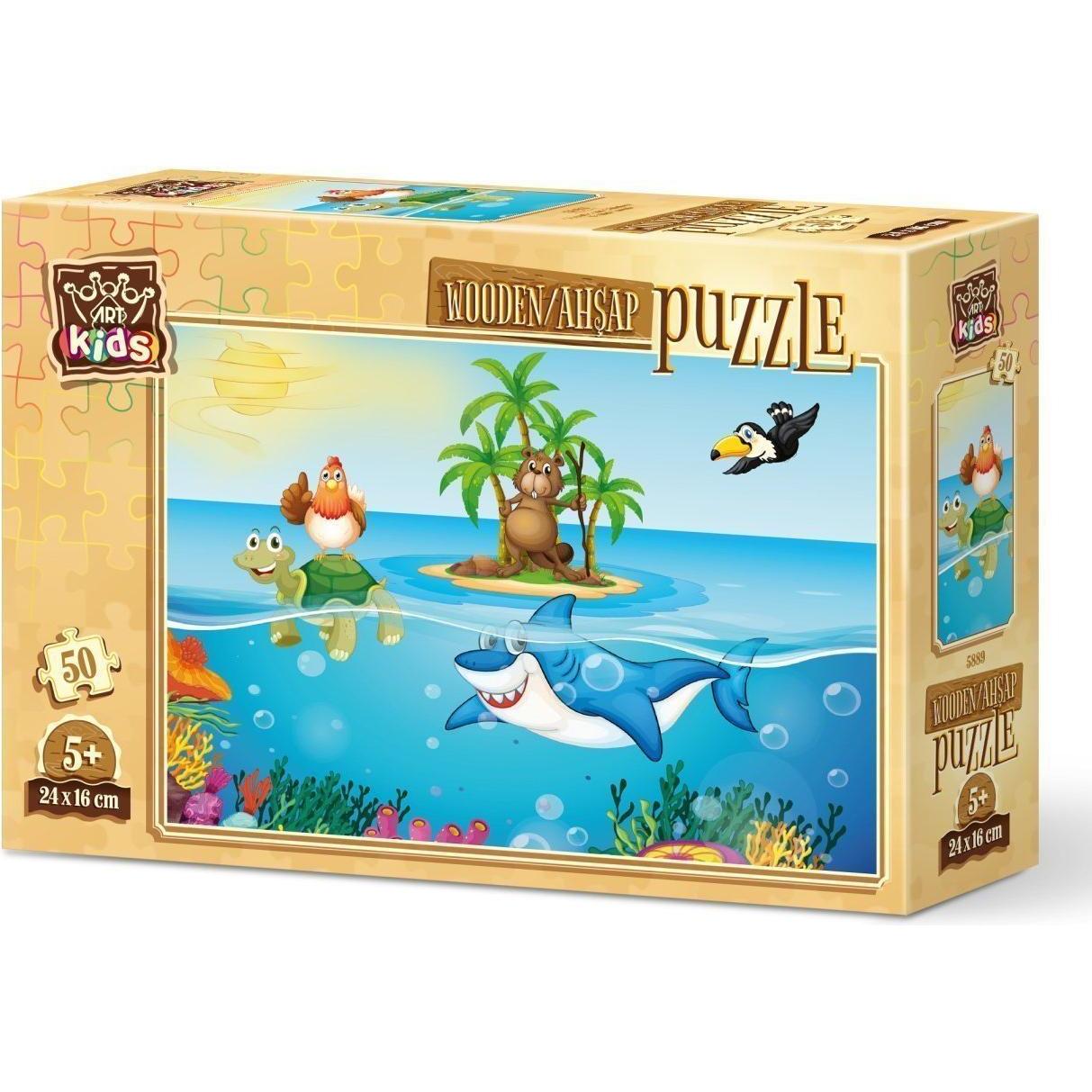 Lamberth ART PUZZLE Holzpuzzle Huhn im Urlaub 50 Teile (50 Teile)
