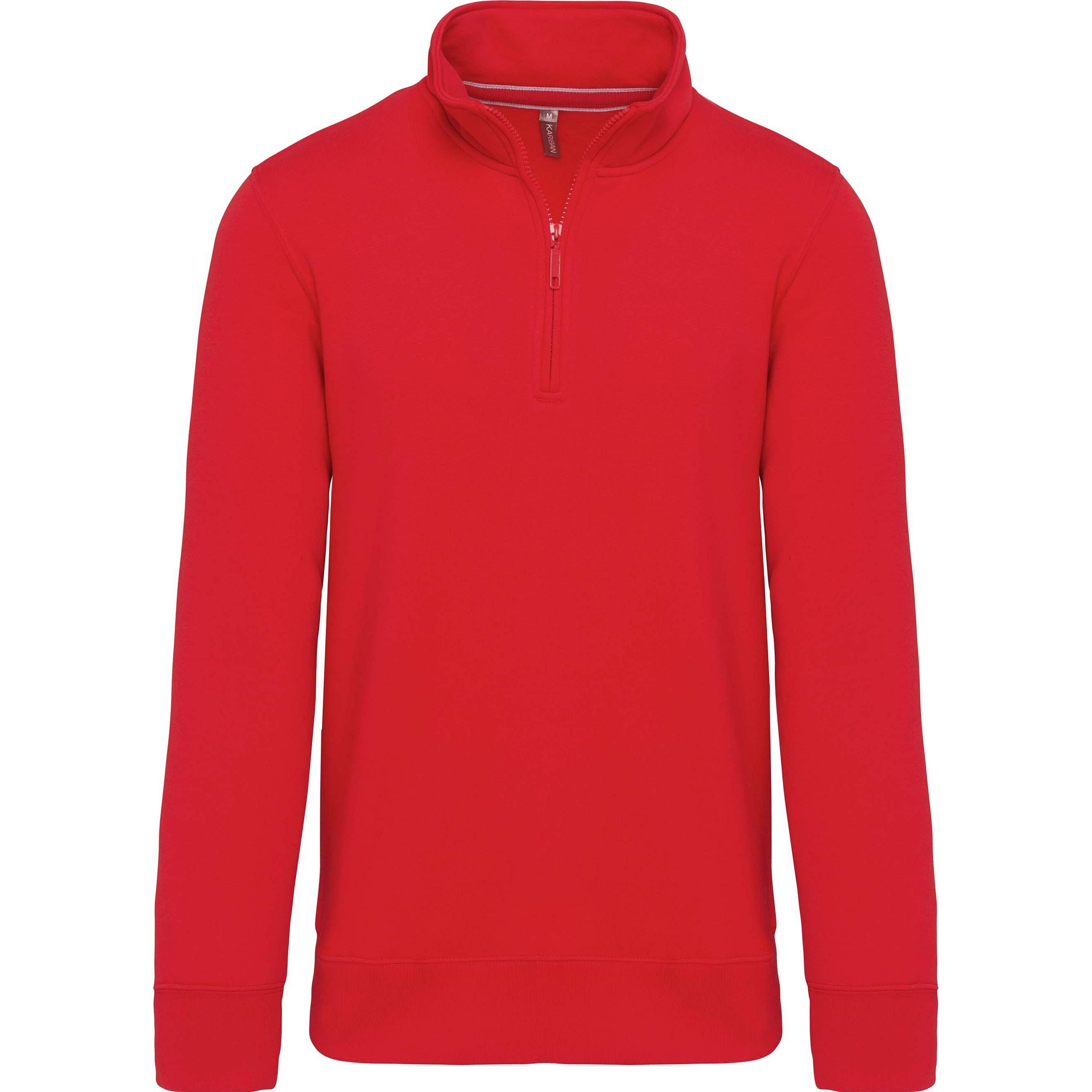 Kariban, Herren, Pullover, Col Zippé, Blau, (4XL)