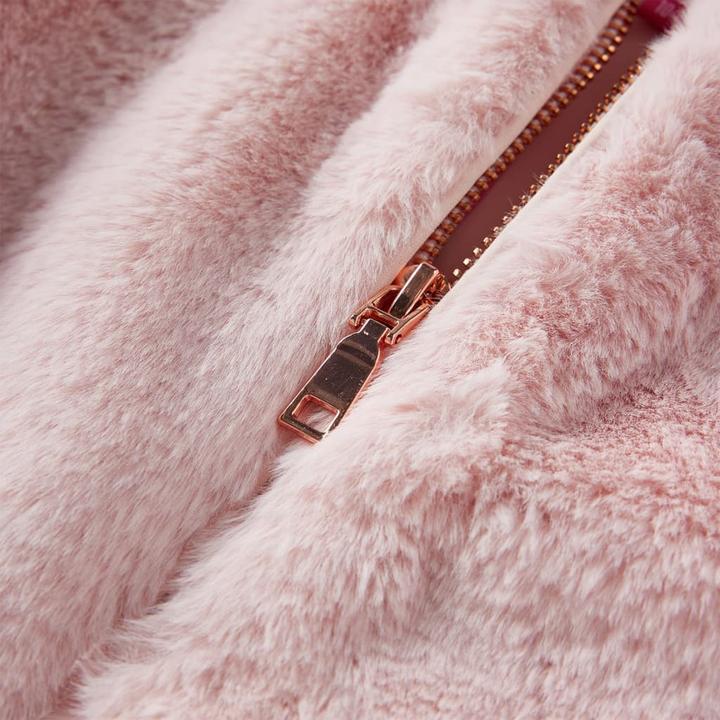 Produktbild vidaXL Kinderjacke Kunstpelz Zartrosa 104,Material: Kunstpelz (100 (104)