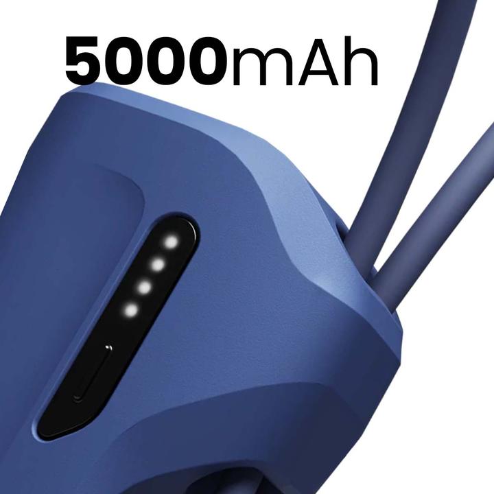 Actual product image Cygnett Battery bank Thumboost 5K Powerbank con cavo integrato (BLU) (CY5357PBCHE) (5000 mAh, 15 W, 18.50 Wh)