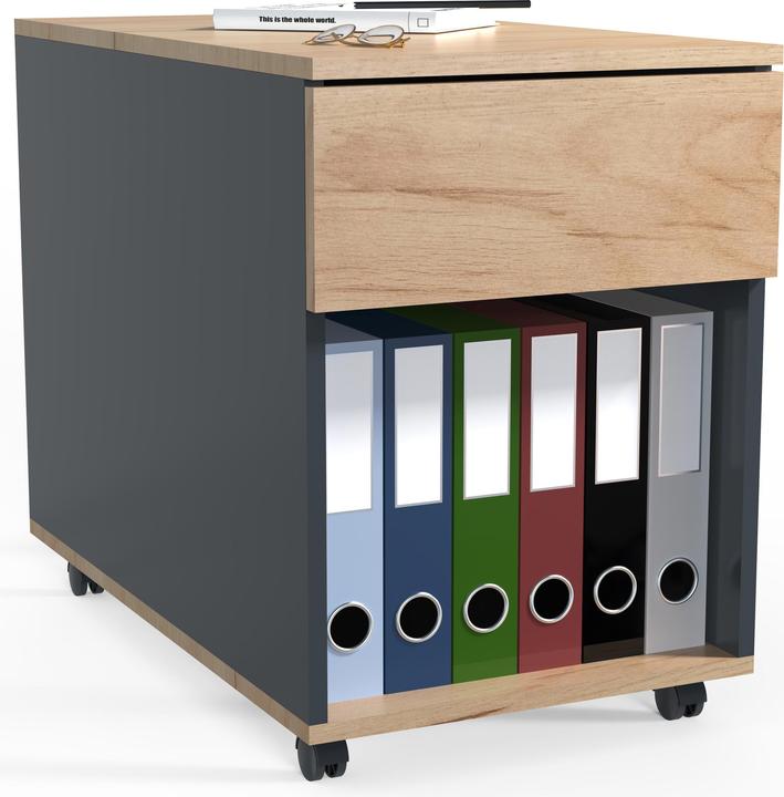 Image du produit VCM Caisson roulant Caisson d'appoint Caisson de bureau Roulettes Dasola 1 tiroir (39 x 70 x 55 cm)