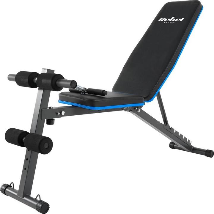 Rebel Inclined training bench with leg lock and elasticated straps ACTIVE