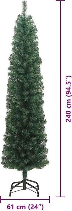 Actual product image vidaXL Schlanker Weihnachtsbaum (240 cm)