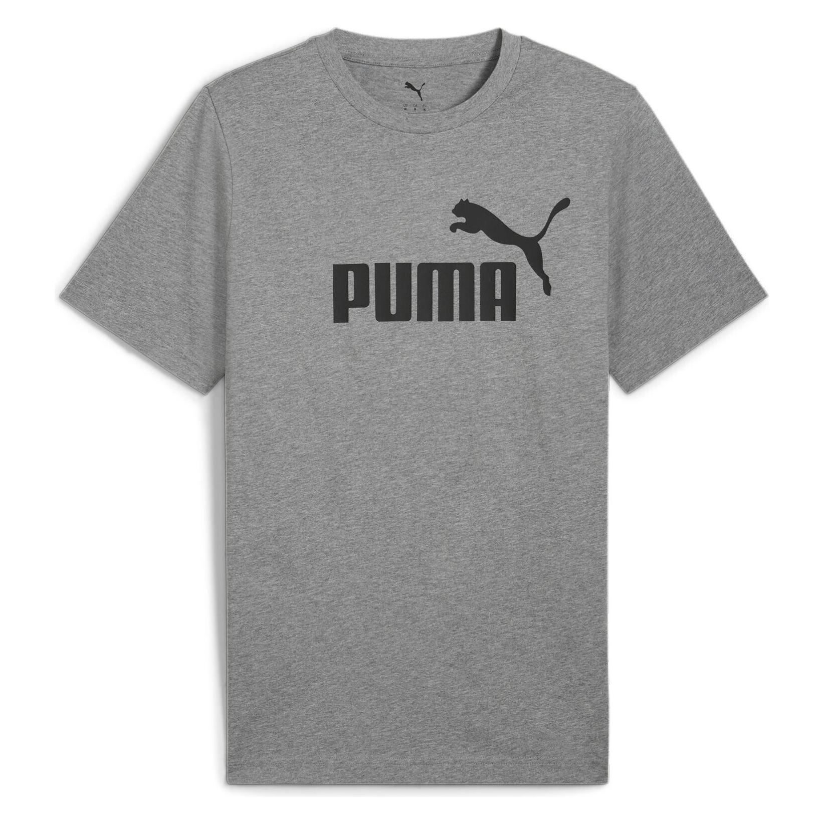 Puma, Mannen, Sportief Shirt, Ess Nr. 1 Logo T-shirt (Xl), Grijs, Xl