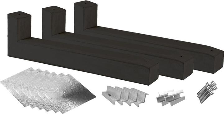 Actual product image Wattstone PV elevation flat roof for 2 solar modules 10° concrete base aluminium-laminated building (Solar system mounting material)