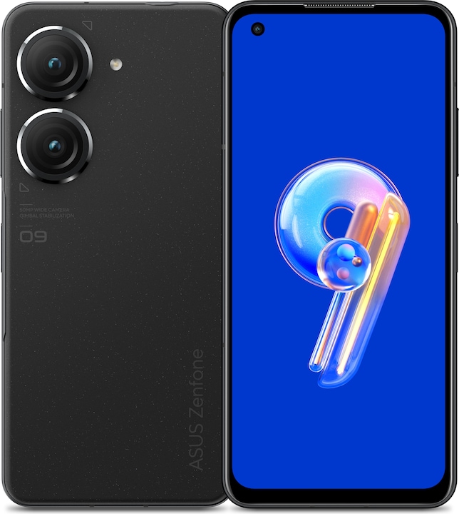 Produktbild ASUS Zenfone 9 (16GB) (256 GB, Midnight Black, 5.92", Dual SIM, 50 Mpx, 5G)
