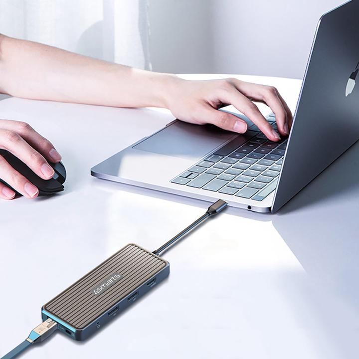 Produktbild 4smarts Dockingstation 6 in 1 Hub USB-C – HDMI/USB-A/DP/RJ-45/3.5mm (USB-C, 6 Ports)