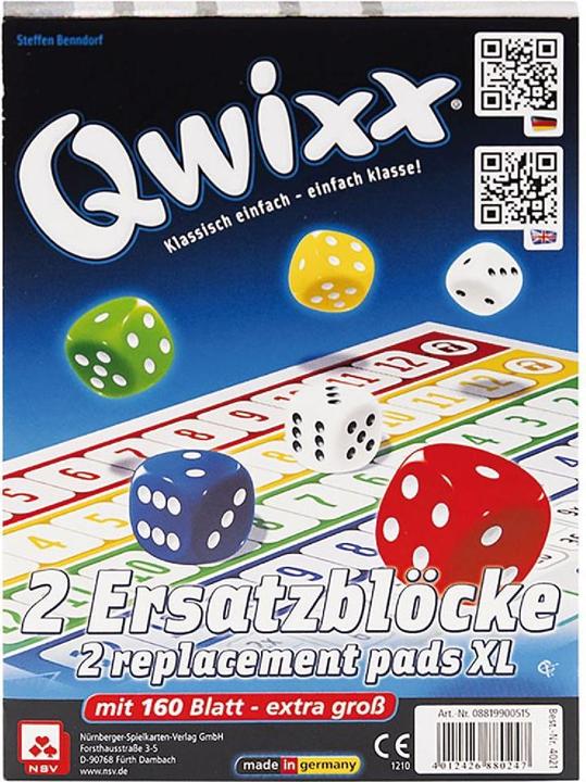 NSV Qwixx XL Zusatzblöcke (Deutsch)
