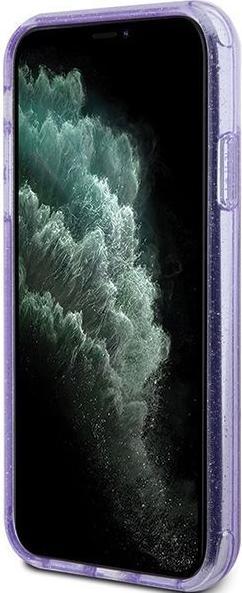 Produktbild Guess GUHMN61HRSGSU iPhone 11 / Xr 6.1" fioletowy/purple hardcase Ring Stand Script Glitter MagSafe (Apple iPhone 11, Apple iPhone XR)