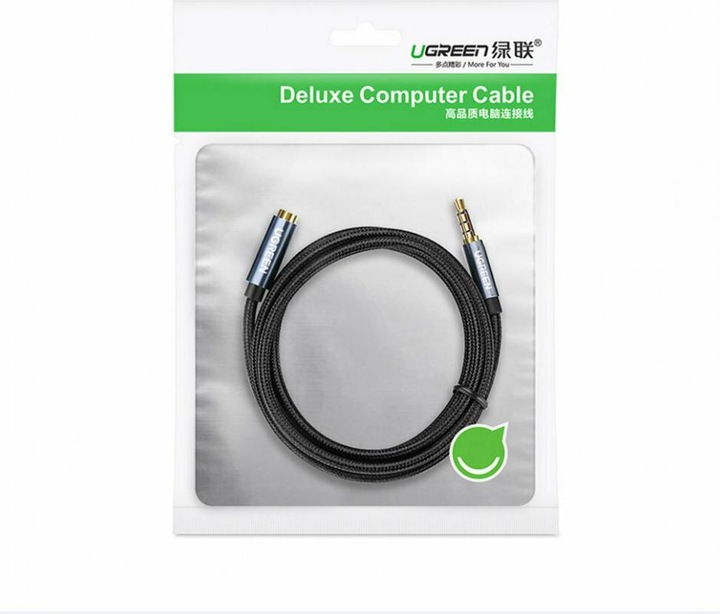 Productafbeelding Ugreen Audio AUX jack hoofdtelefoon verlengkabel 4-pin (1 m, 3,5 mm aansluiting (AUX))