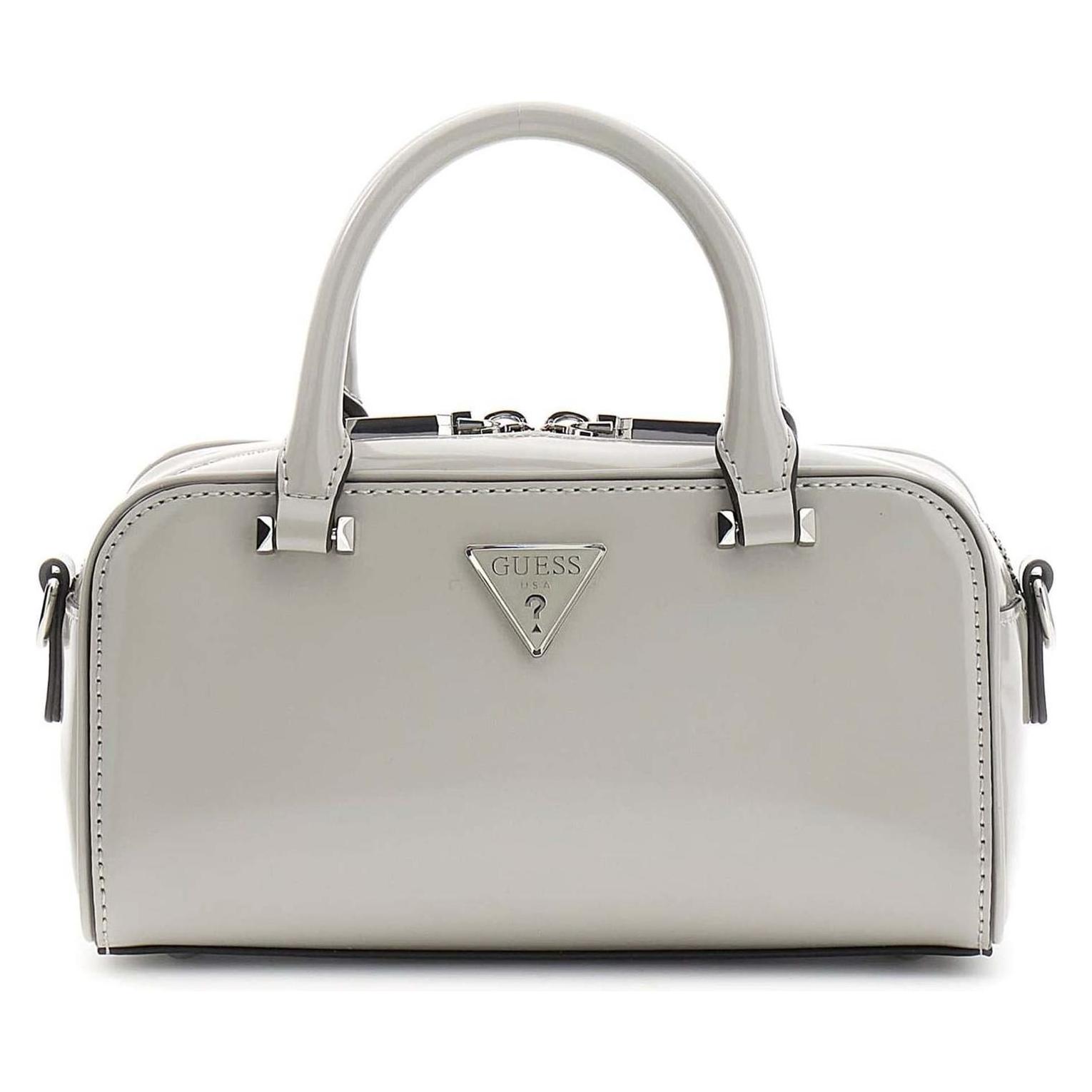 Guess, Damen, Handtasche, Arnela Mini Satchel, Grau