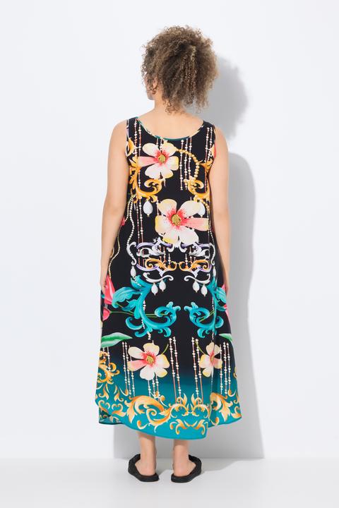 Produktbild Ulla Popken Kleid, Barock-Druck, A-Linie, Rundhals, ärmellos (42, 44)