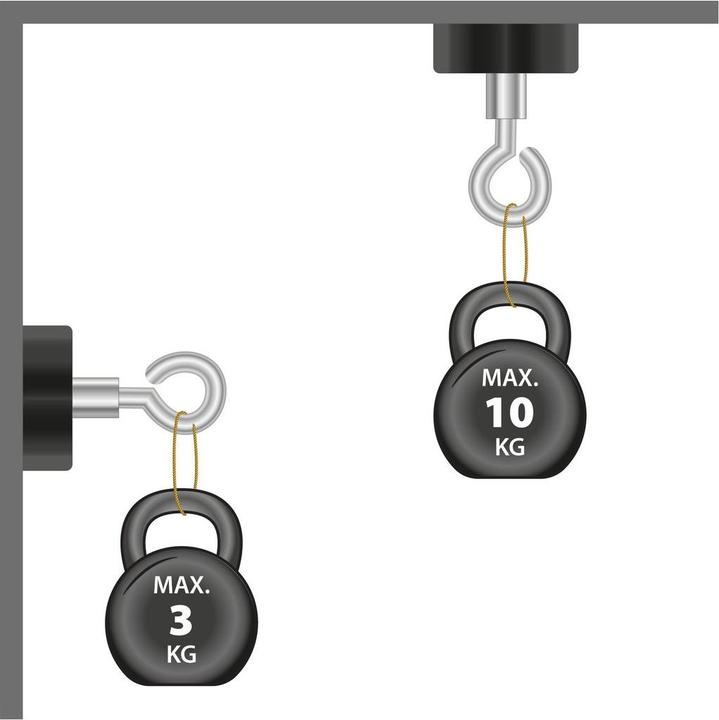 Produktbild Supermagnete Magnetsystem gummiert mit Öse (1x)