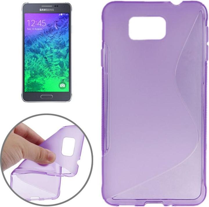 Produktbild König Design Handyhülle TPU Schutzhülle für Samsung Galaxy Alpha G850F Lila / Violett (Samsung Galaxy Alpha)