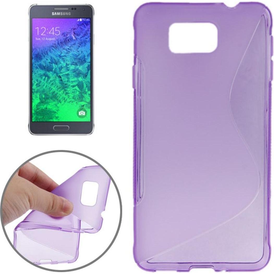 König Design Handyhülle TPU Schutzhülle für Samsung Galaxy Alpha G850F Lila / Violett (Samsung Galaxy Alpha), Smartphone...