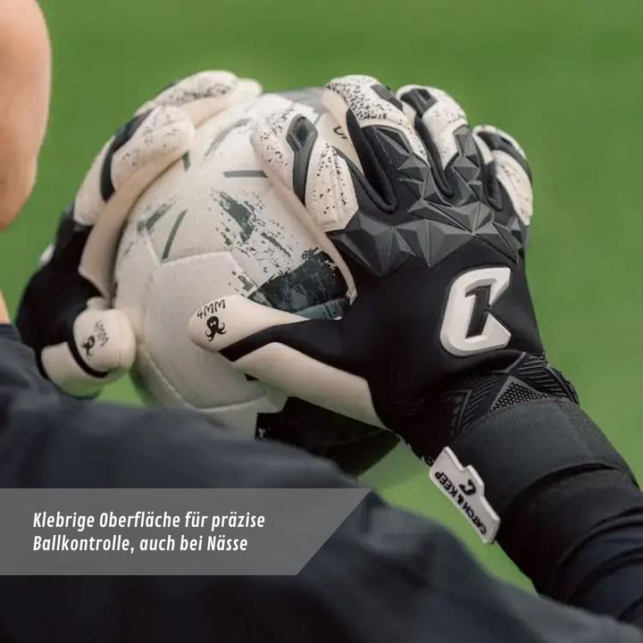 Produktbild Catch & Keep Fussballhandschuhe Pulse X Black Gr. 8 Torwart Goalie Handschuhe (8)