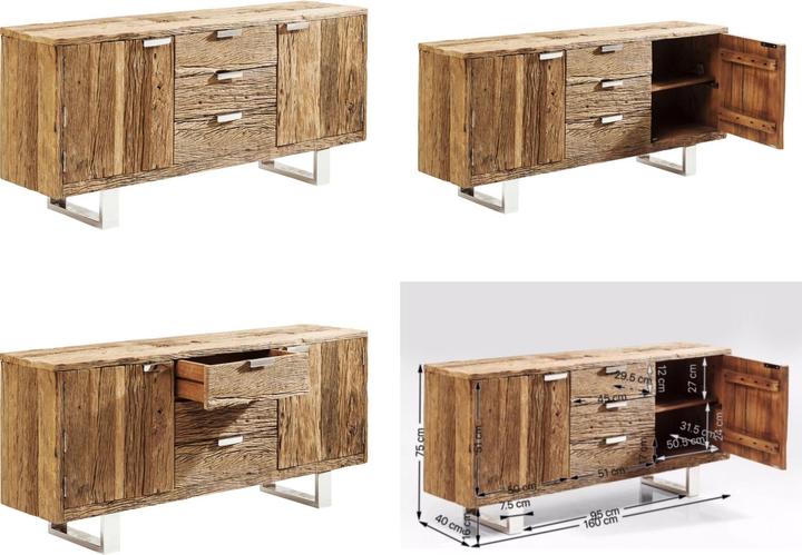 Produktbild Kare Design Anrichte Rustico (160 x 75 x 40 cm)