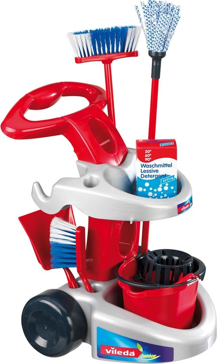 Image du produit Theo Klein Chariot à balais Vileda avec accessoires
