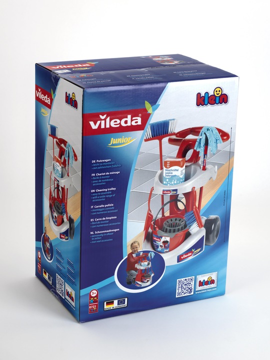 Image du produit Theo Klein Chariot à balais Vileda avec accessoires