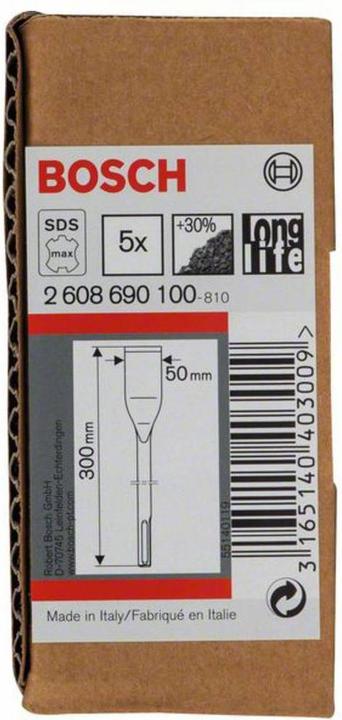 Immagine prodotto Bosch Professional Zubehör Set di scalpelli per piastrelle PRO SDS max-5C, 50 x 300 mm (50 mm)