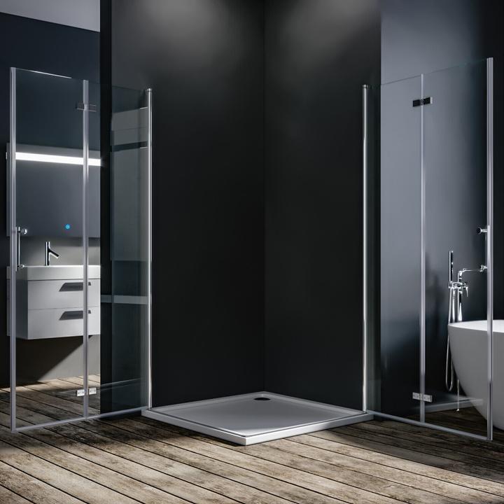 Image du produit SONNI Duschkabine Ecke 195 cm 100x80x195 cm (195 cm, 100 cm, 195 cm)