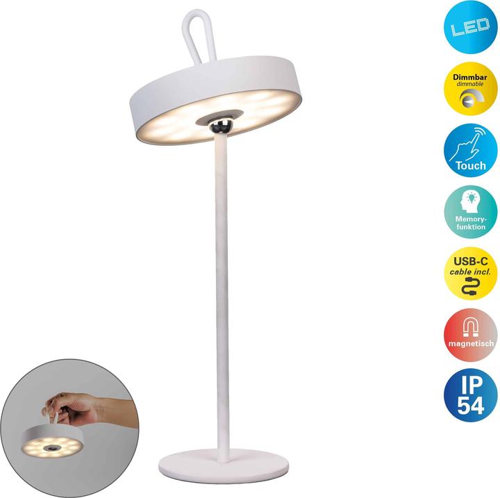 Actual product image Näve LED Battery Table Lamp Magnetic ELLA (260 lm)