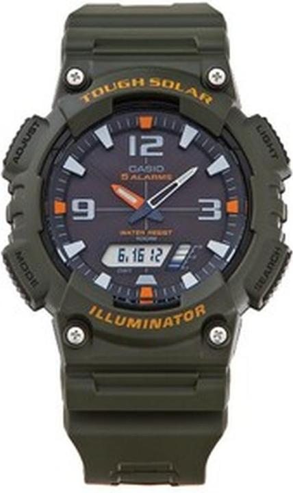 Image du produit Casio Montre homme AQ - S810W-3AV 10 Bar SOLAR pour la natation (Montre de sport, Montre analogique, Montre numérique, 46 mm)