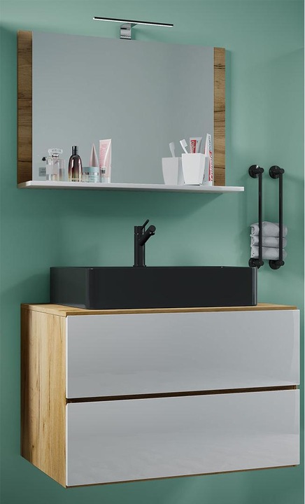 Produktbild VCM 3-tlg Waschtisch Badmöbel Lendas 80 cm M