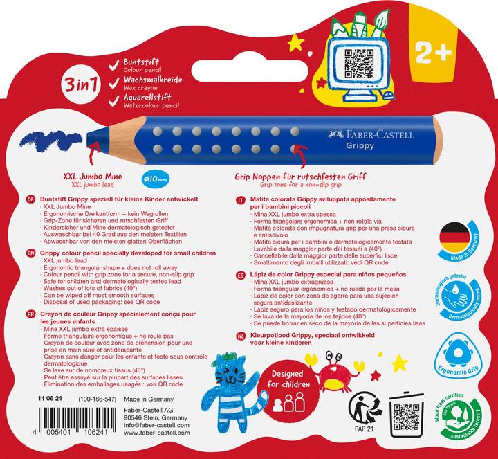 Immagine prodotto Faber-Castell Pastello a cera Grippy (10 x)