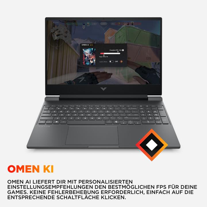Produktbild HP Victus 15-fb3073ng RTX 5060 (15.59", AMD Ryzen AI 7 350, 16 GB, 1000 GB, DE)