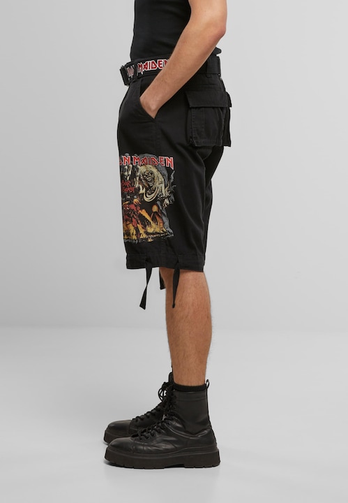 Actual product image Brandit Iron Maiden Savage Shorts The Number of The Beast black edition - 190545 (S)