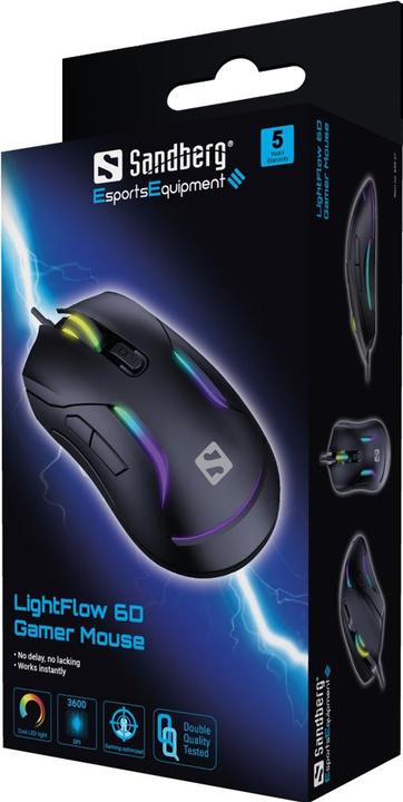 Produktbild Sandberg LightFlow 6D Gamer Mouse (Kabelgebunden)