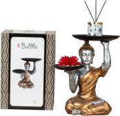 Actual product image IKO Buddha gold seated, each with a tray in d