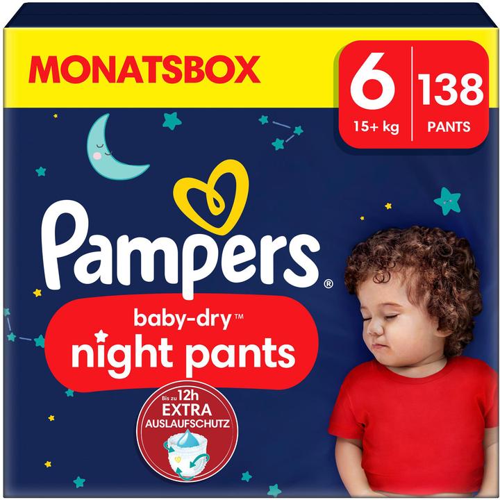 Pampers Baby-Dry Night Pants (Gr. 6, Monatsbox, 138 Stück)