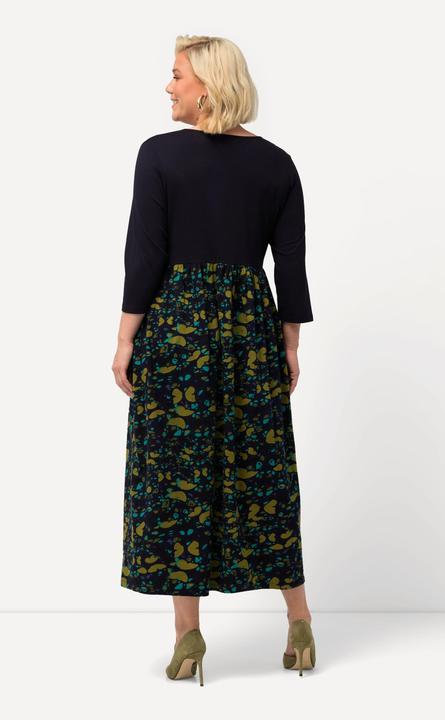 Actual product image Ulla Popken Butterfly Print Hem Empire A-line Pocket Knit Dress (54)