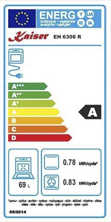 Energie-Label Kaiser EH 6306 R + KCT 6730 FIG