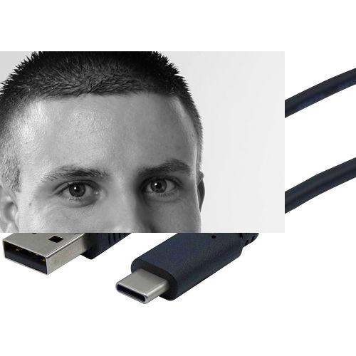 Exertis Connect USB 2.0 Ladekabel, USB St. A / USB Typ-C St., schwarz, 2,0 m (2 m, USB 2.0, 60 W), Cavo USB