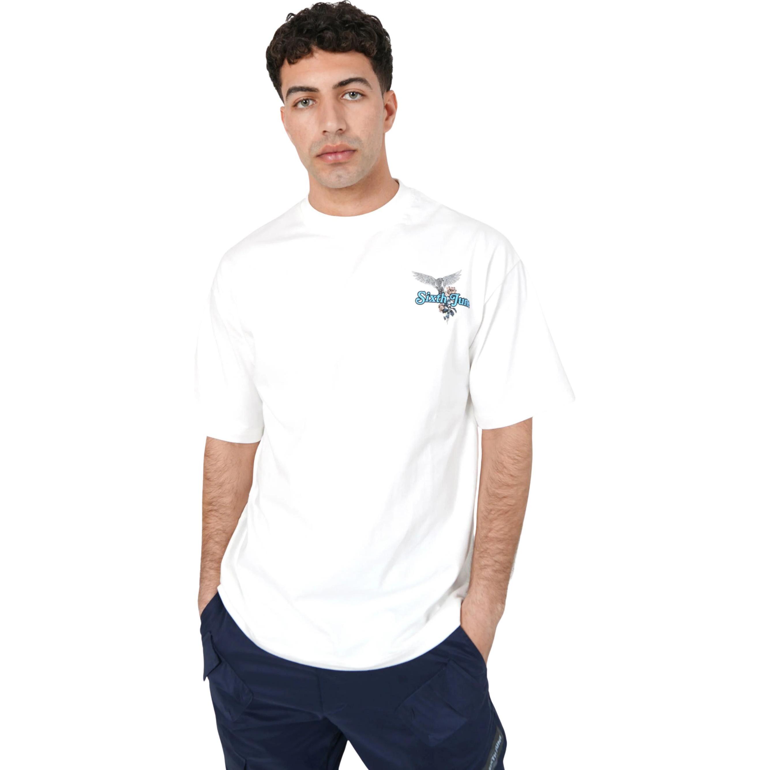 Thumbnail - Sixth June, Herren, Shirt, Graphic T-Shirt, Weiss, (L)