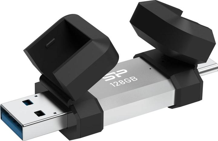 Image du produit Silicon Power 128 GB, USB TYPE-A et TYPE-C FLASH DRIVE, MOBILE C51, Silver (128 Go, USB-A, USB-C)