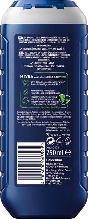 Actual product image NIVEA Energy Trio (750 ml)