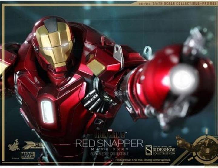 Actual product image Hot Toys Iron Man 3 Power Pose Series Action Figure Iron Man Mark XLII