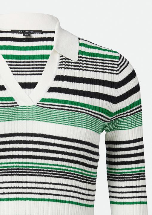 Image du produit Comma Strickpullover Elastischer Slim-Fit-Pullover mit Polokragen (36)