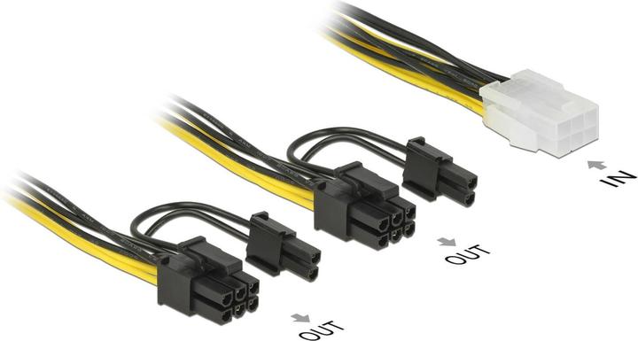 Image du produit Delock Adaptateur électrique 6Pin à 2x 8Pin ou 2x 6Pin