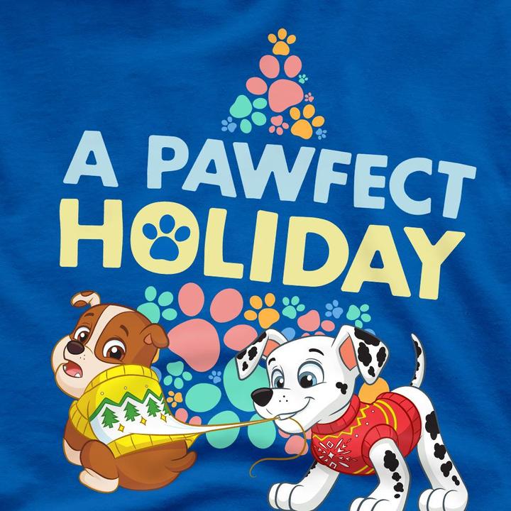 Actual product image Paw Patrol Mens A Pawfect Holiday Rubble & Marshall Christmas T-Shirt (XL)