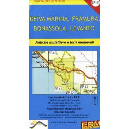 EDM Wanderkarte Deiva Marina, Framura, Bonassola, Levanto, Landkarte