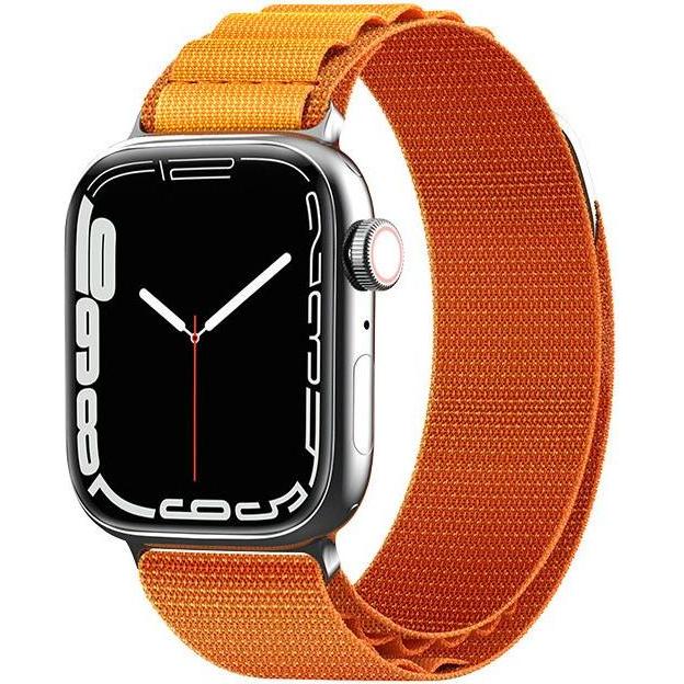 Hurtel Alpine strap with steel buckle for Apple Watch 42/44/45/49 mm - orange (Kunststoff), Uhrenarmband, Orange