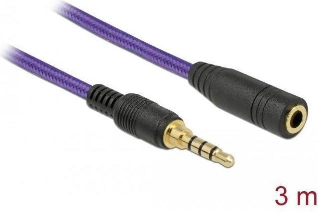 Delock 85625 Audio-Kabel Violett (3 m, Verlängerung)